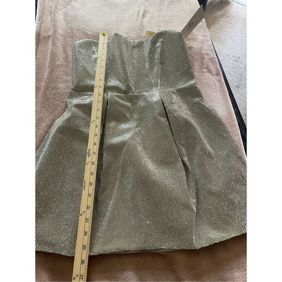 NWT Bronx and Banco Mariah Embellished Mini Cocktail Corset Dress- Diamond SZ 8L - Picture 10 of 15